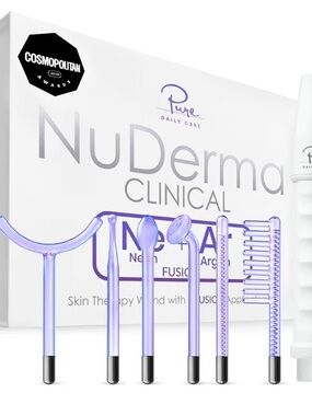NuDerma Clinical Violet Microcurrent Beauty Wand Set